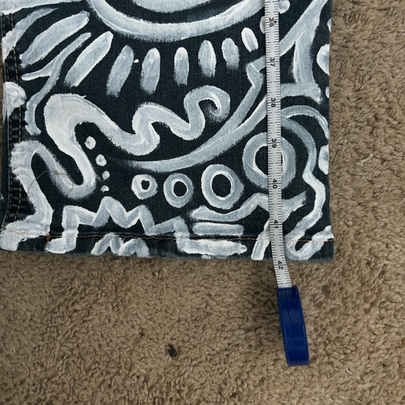 Trippy Hand Painted Abstract Pattern Jeans - Picture 10 of 10